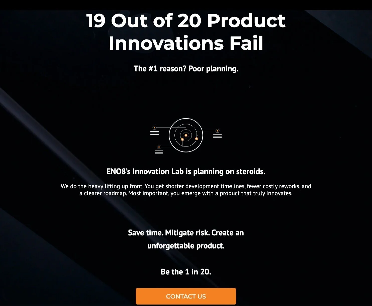 Software development landing page content