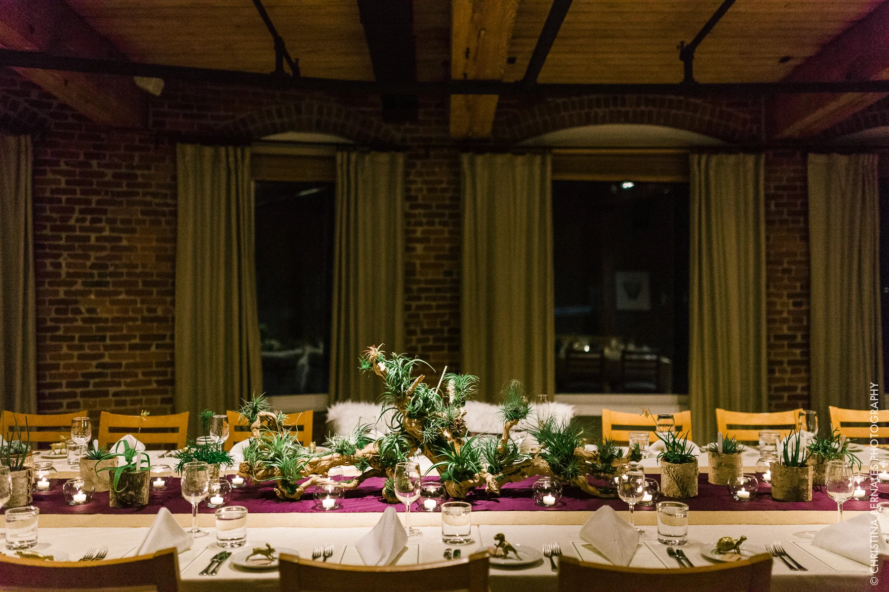 Nectar & Root Floral Designs_Vermont Wedding Flowers_January Wedding_ Simon Pearce Restaurant_ Quechee VT_ succulents anemones wintery amaryllis blackberries_Liza 29.jpg