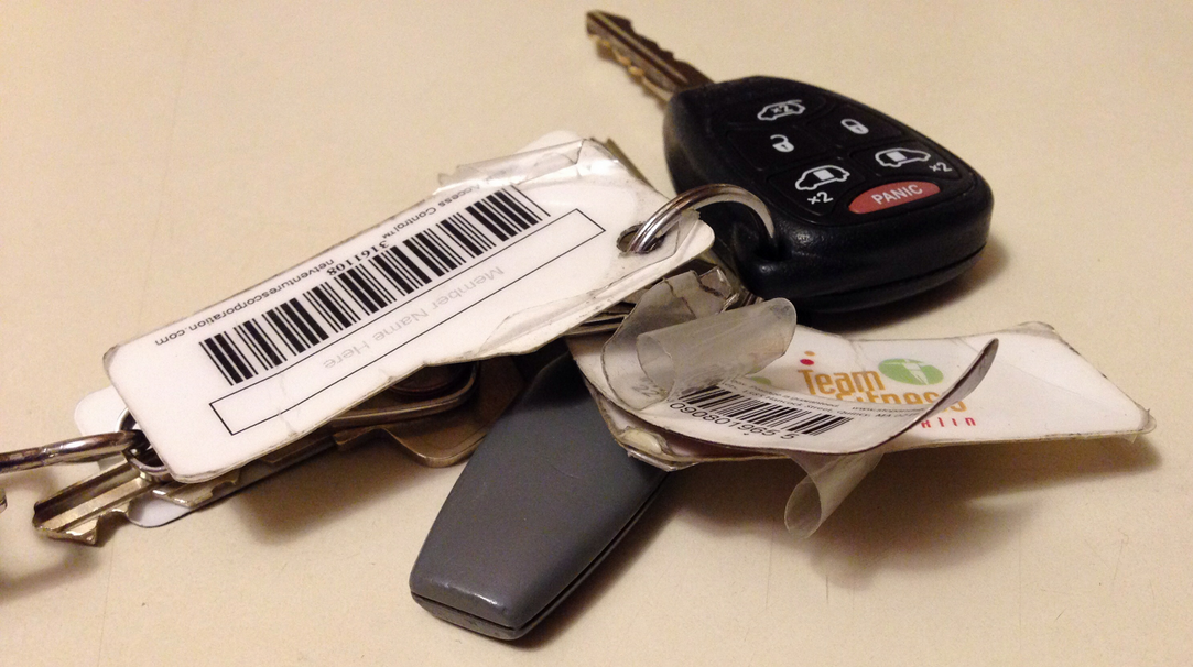 Instead, Organize your cards and keys and other things in a soft durable leather case!