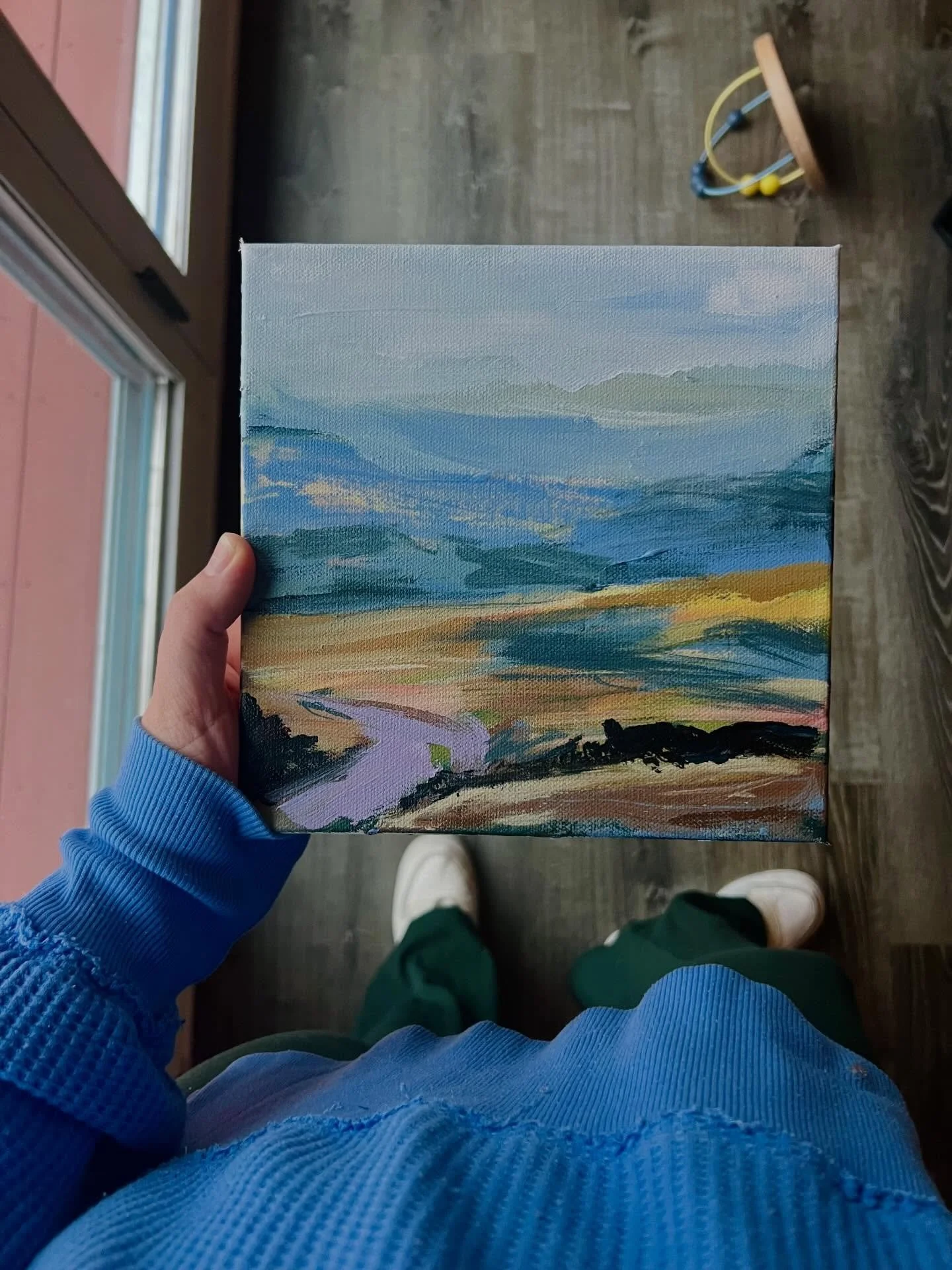 Trying to brighten up this gloomy day with this landscape - the pink road 💓 it&rsquo;s working for me.