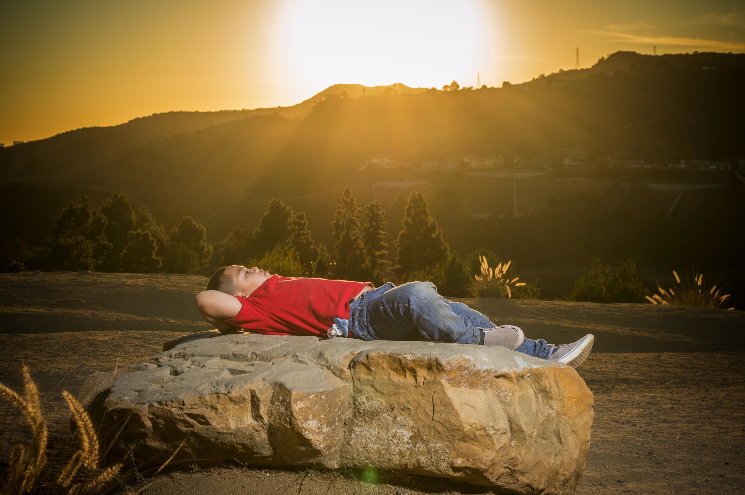 Mario Lazo Hollywood sign relaxing under the sun.jpg