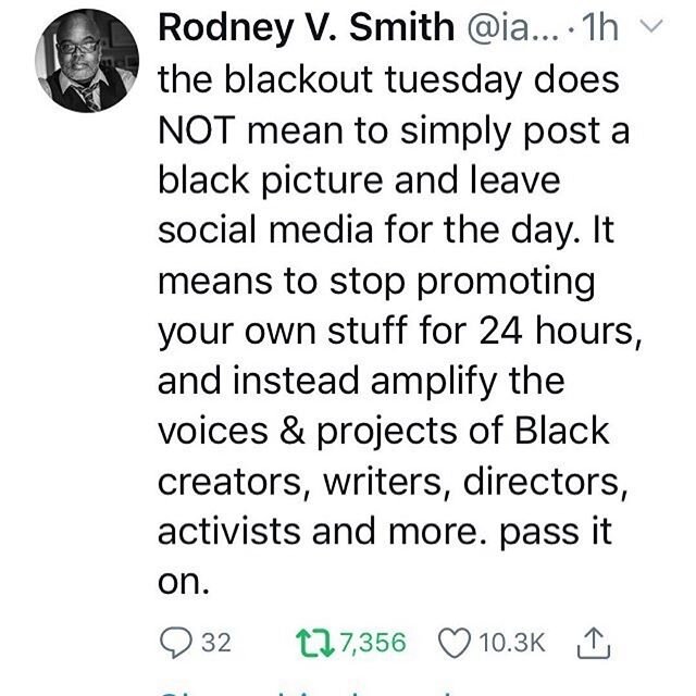 One of my favourite instas is @blackartistspace. They post some truly wonderful art from black artists. 💚