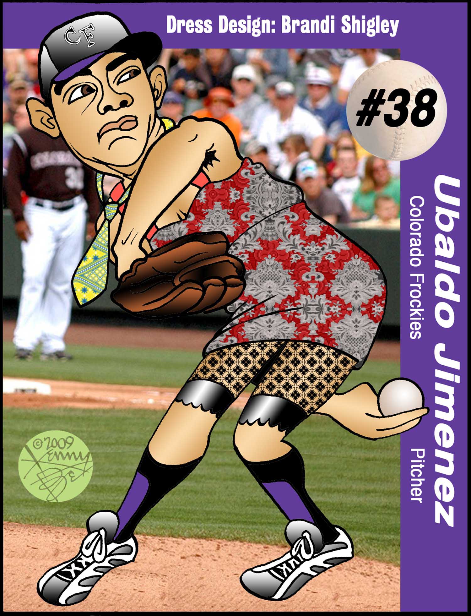 Ubaldo Jimenez wears Brandi Shigley