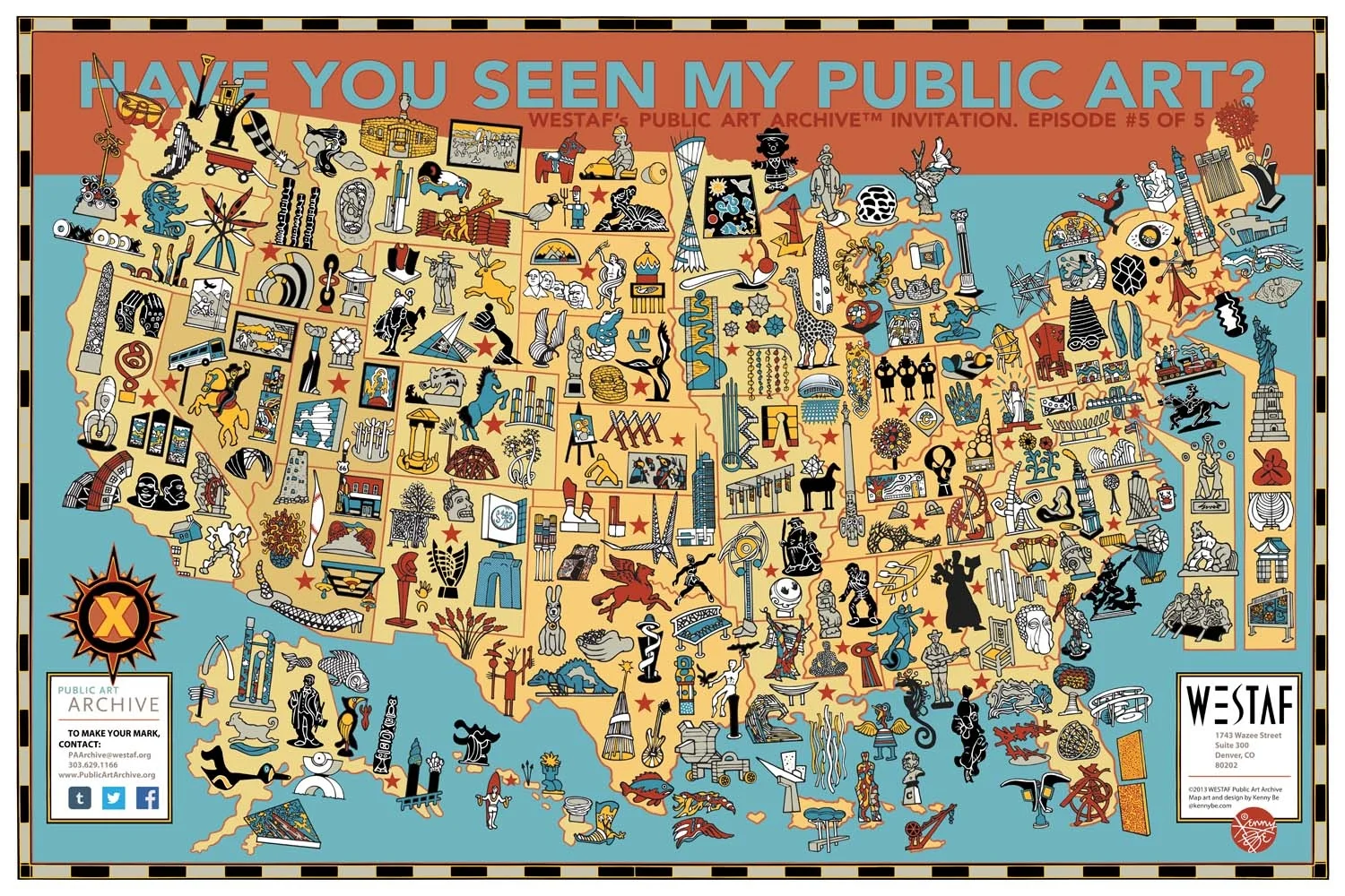 WESTAF Public Art Archive Invitation #5 of 5 – Wall Map