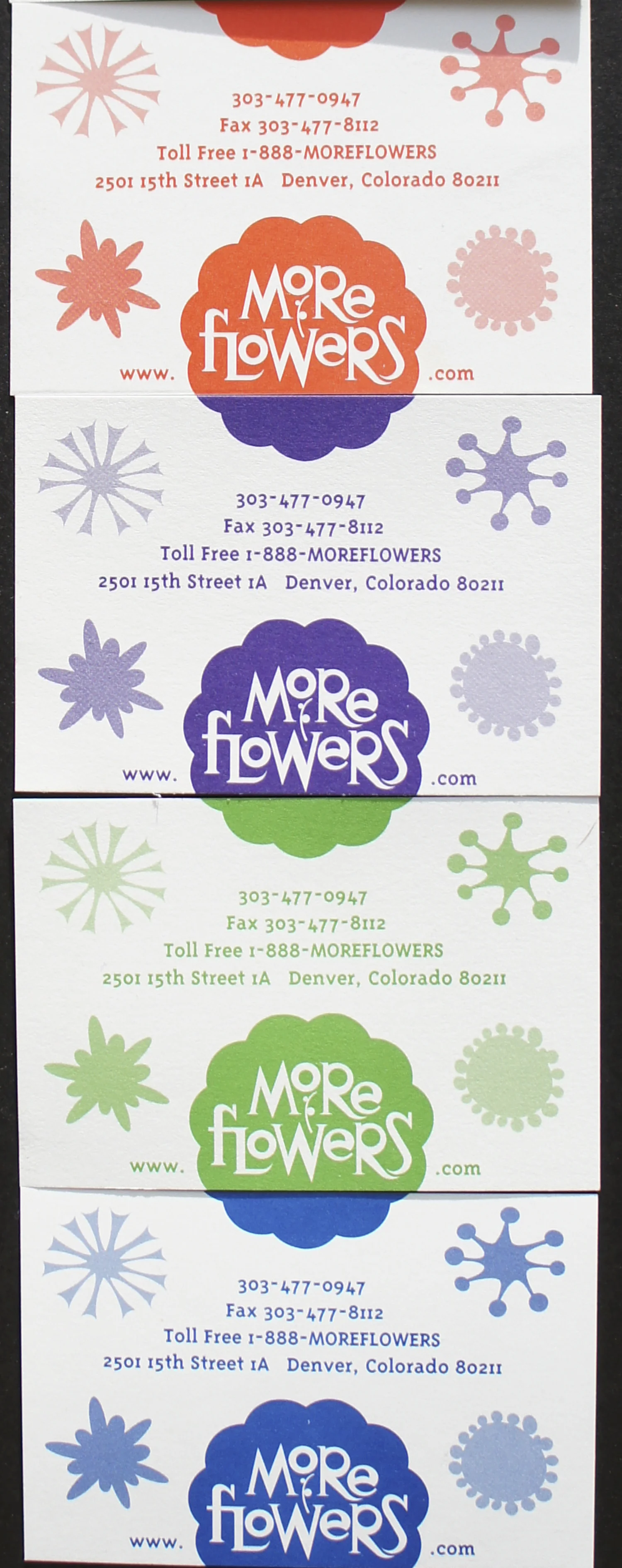 More Flowers Business Card