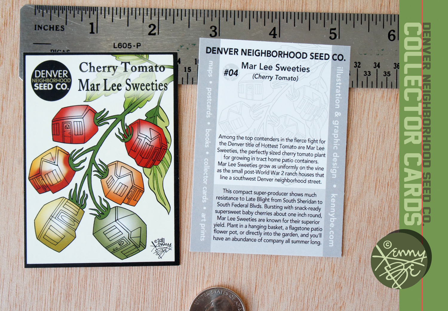 Mar Lee Sweeties Cherry Tomato Collector Card #4, front and back.