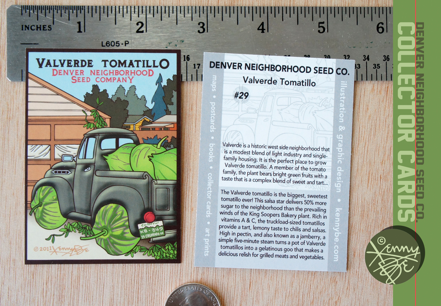 Valverde Tomatillo Collector Card #29, front and back.