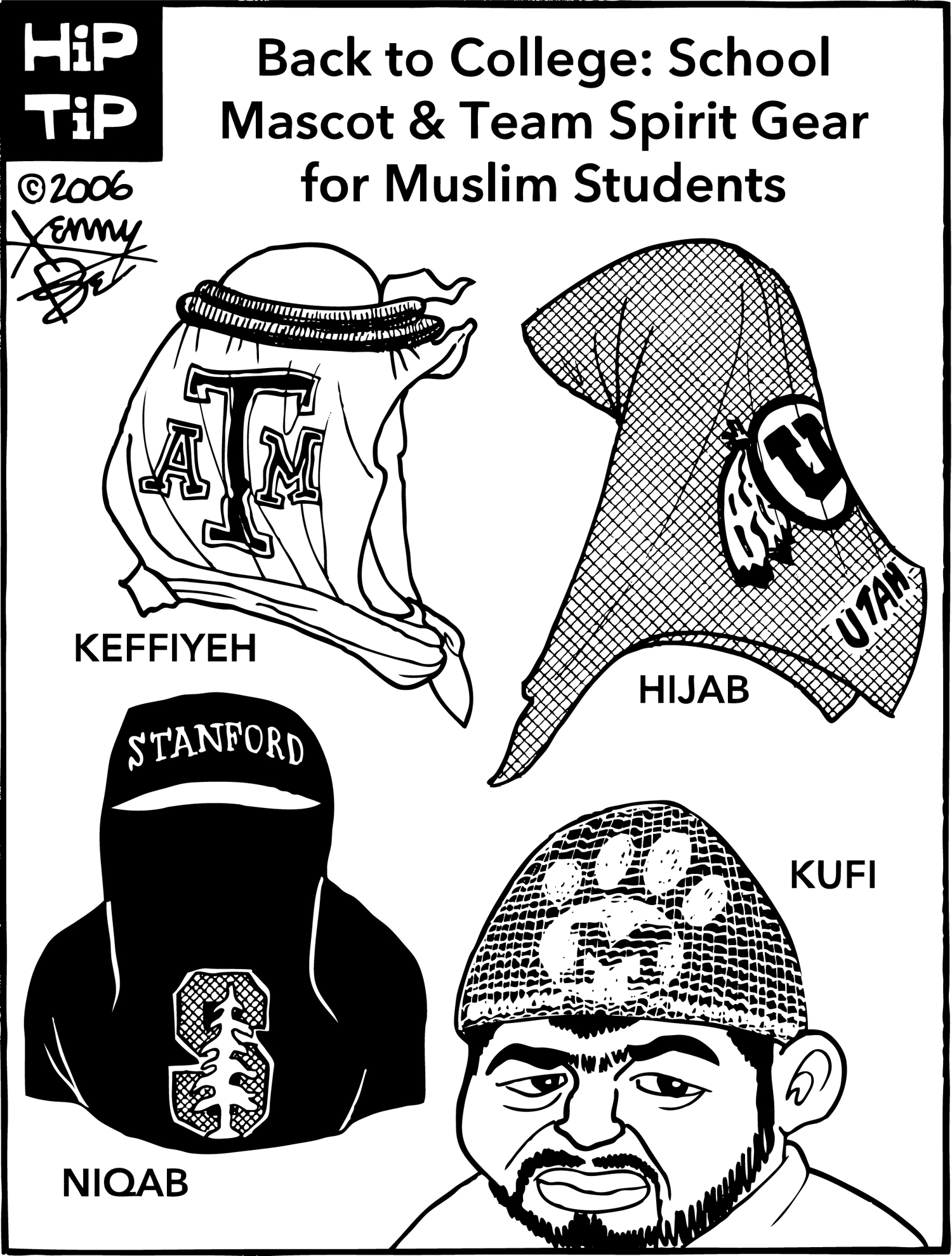 College Mascot gear for Muslim Students.