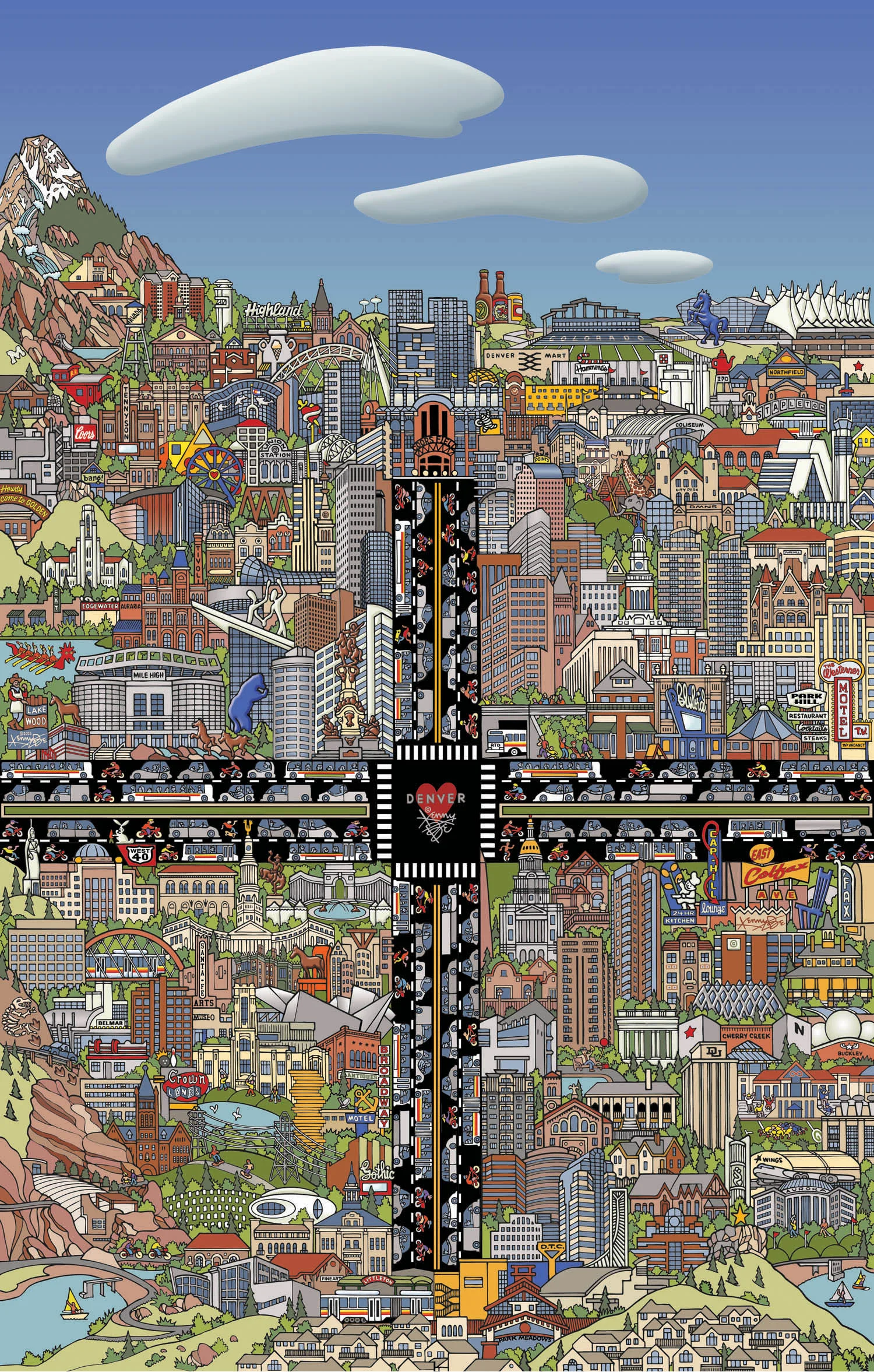 Colfax Avenue Broadway Denver Colorado Kenny Be Illustration Art Design.jpg