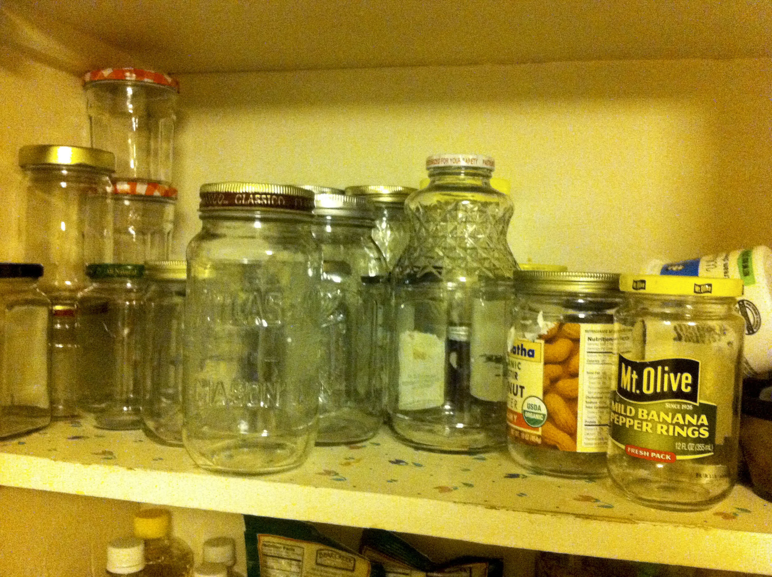 And you thought I was kidding about a jar shelf. 