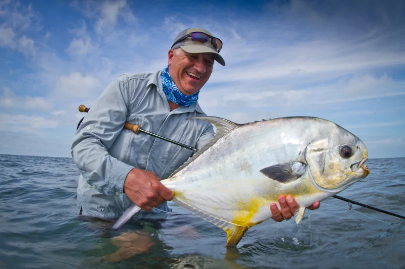 My first ever landed Permit, on the first day of our trip, and the first of two grand slams I had for the week!