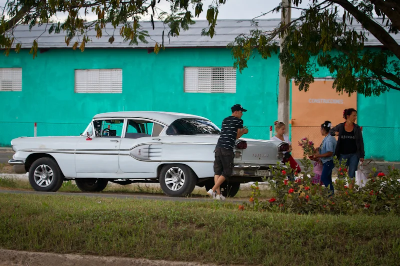 True to what you have heard, old American cars are all over Cuba. Some are like this, well-cared for and restored, but many are rust buckets belching smoke with an old Russian engine under the hood.