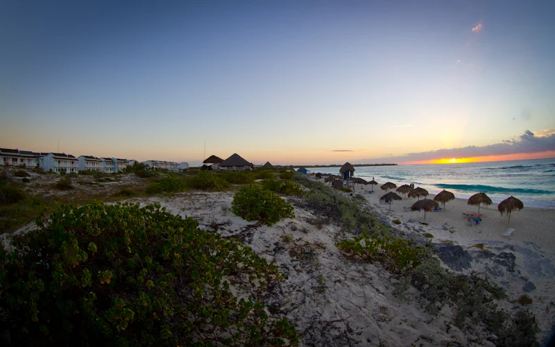 Sunrise over the beach at the Sol Club Cayo Largo.