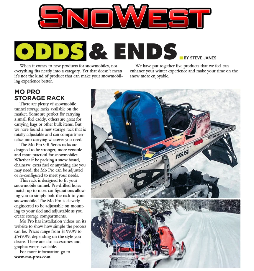 Snowest Magazine Snowmobile Rack