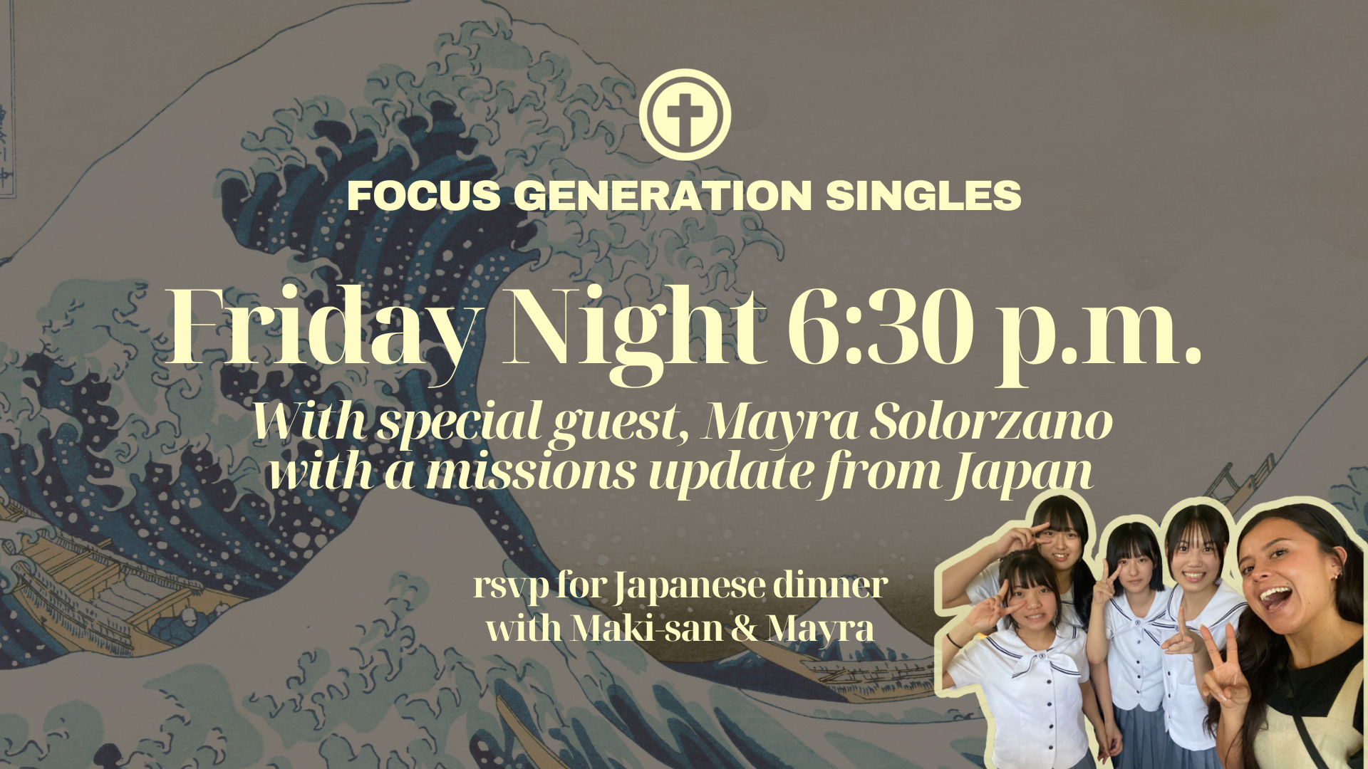 Focus Generation Singles Dinner at Calvary South OC San Clemente this Friday