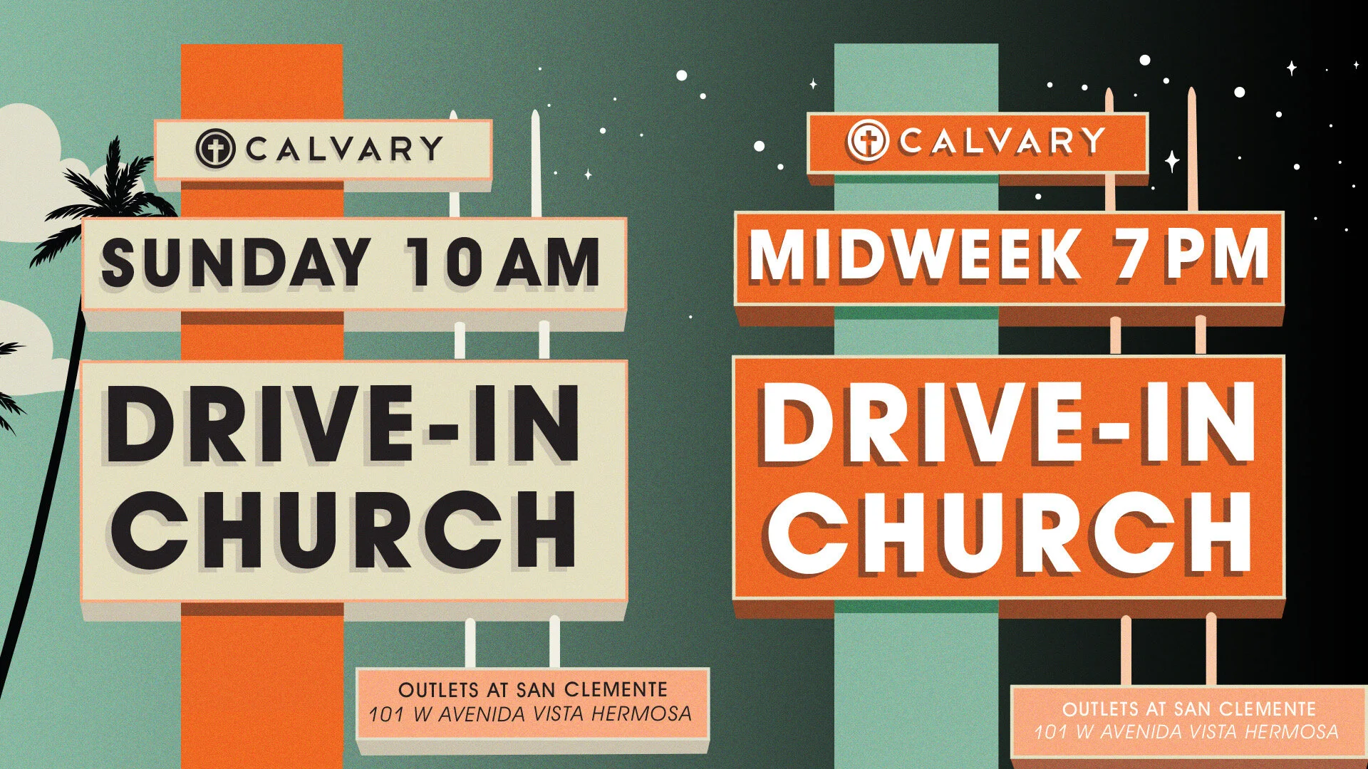 DriveIn Church Services Sunday and Wednesday — Calvary South OC