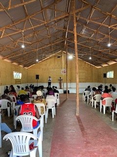 teaching the Word during Sunday service