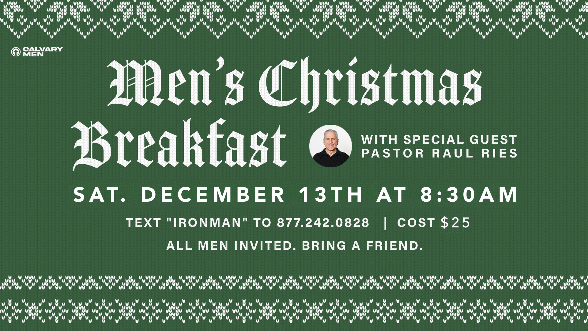 Men's Christmas Breakfast at Calvary Chapel South OC in San Clemente, Church