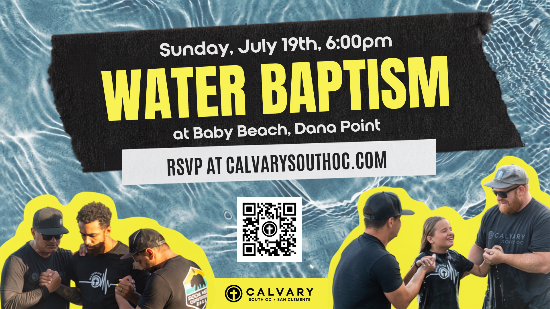 Beach Baptism in July, Calvary South OC San Clemente July 19