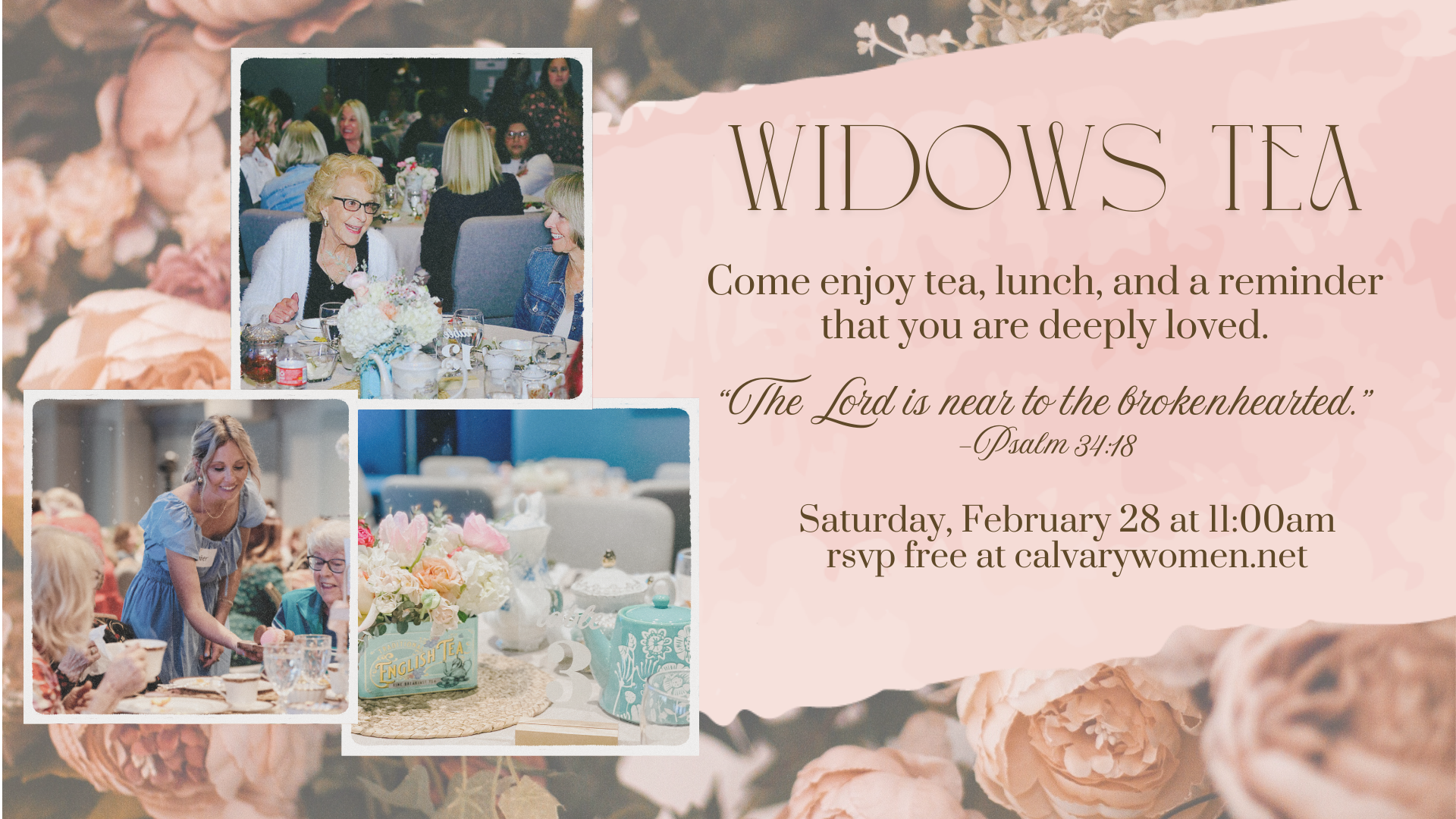 Widows Ministry, Calvary South OC San Clemente, February 28