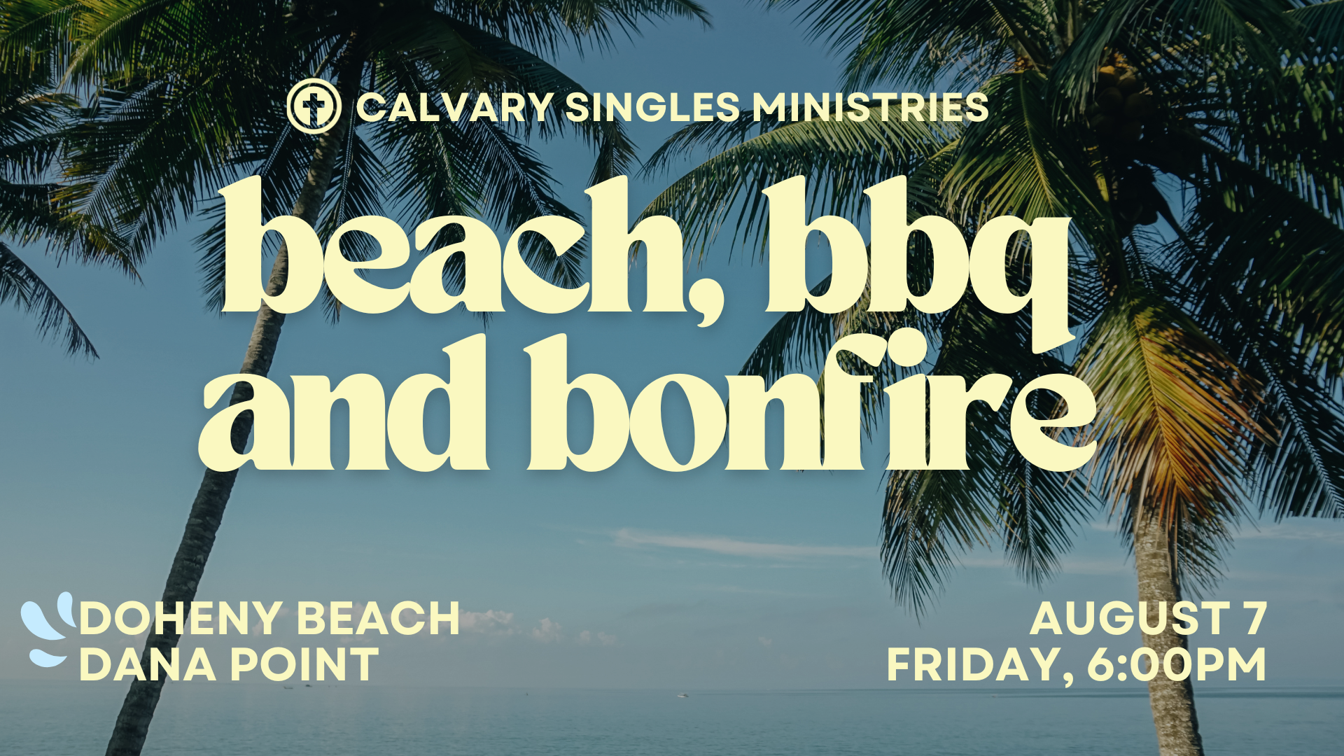 Focus Generation Singles Ministry bonfire bbq beach