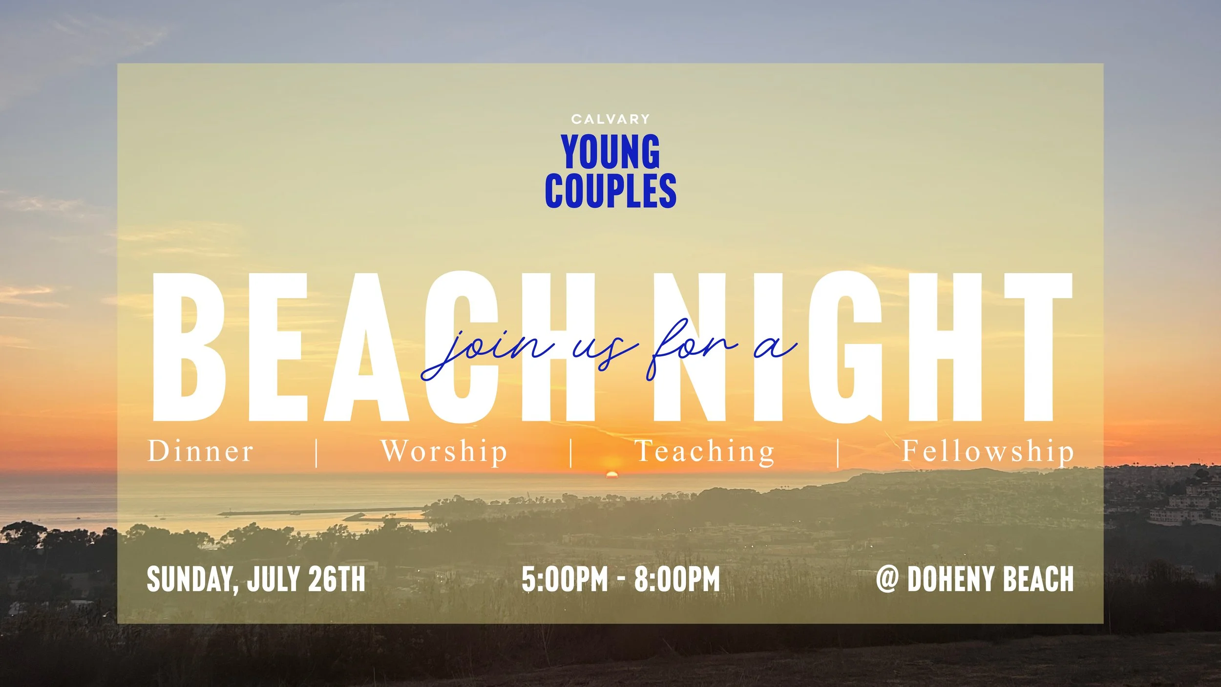 Young Couples Beach Night