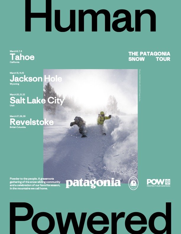 PATAGONIA ANNOUNCES ‘HUMAN POWERED: THE PATAGONIA SNOW TOUR’