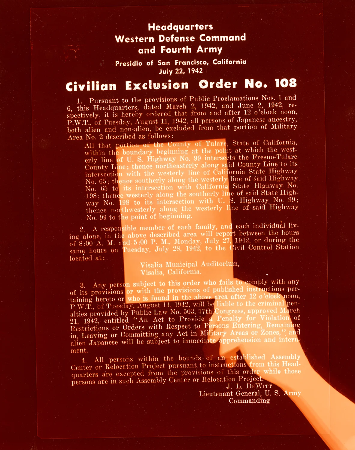 Civilian Exclusion Order No.108 : Family Photo