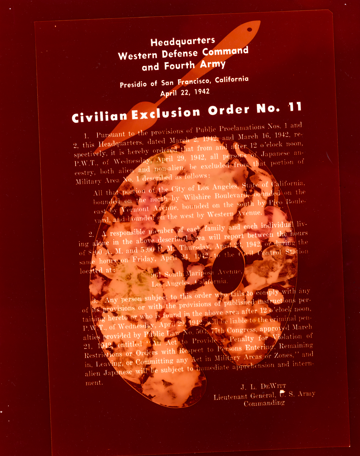 Civilian Exclusion Order No.11 : Paint Pallet and Paint Knife