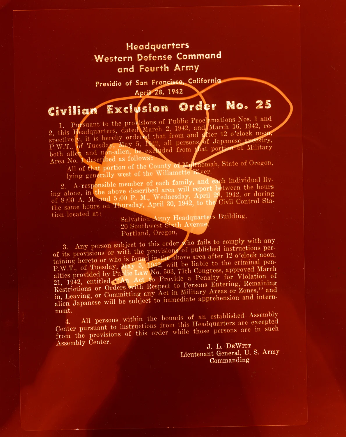 Civilian Exclusion Order No.25 : Cellphone and charger