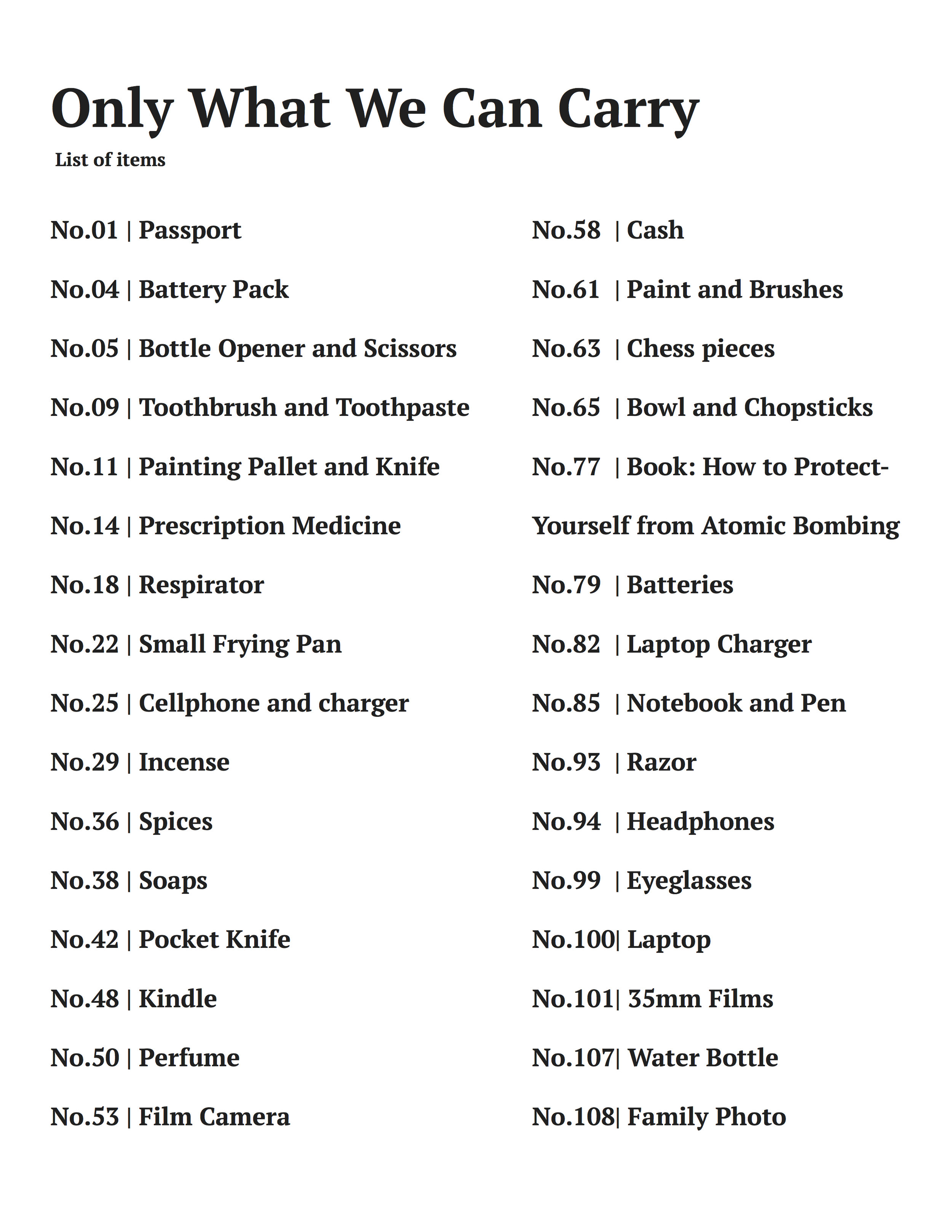 Only What We Can Carry List handout.jpg