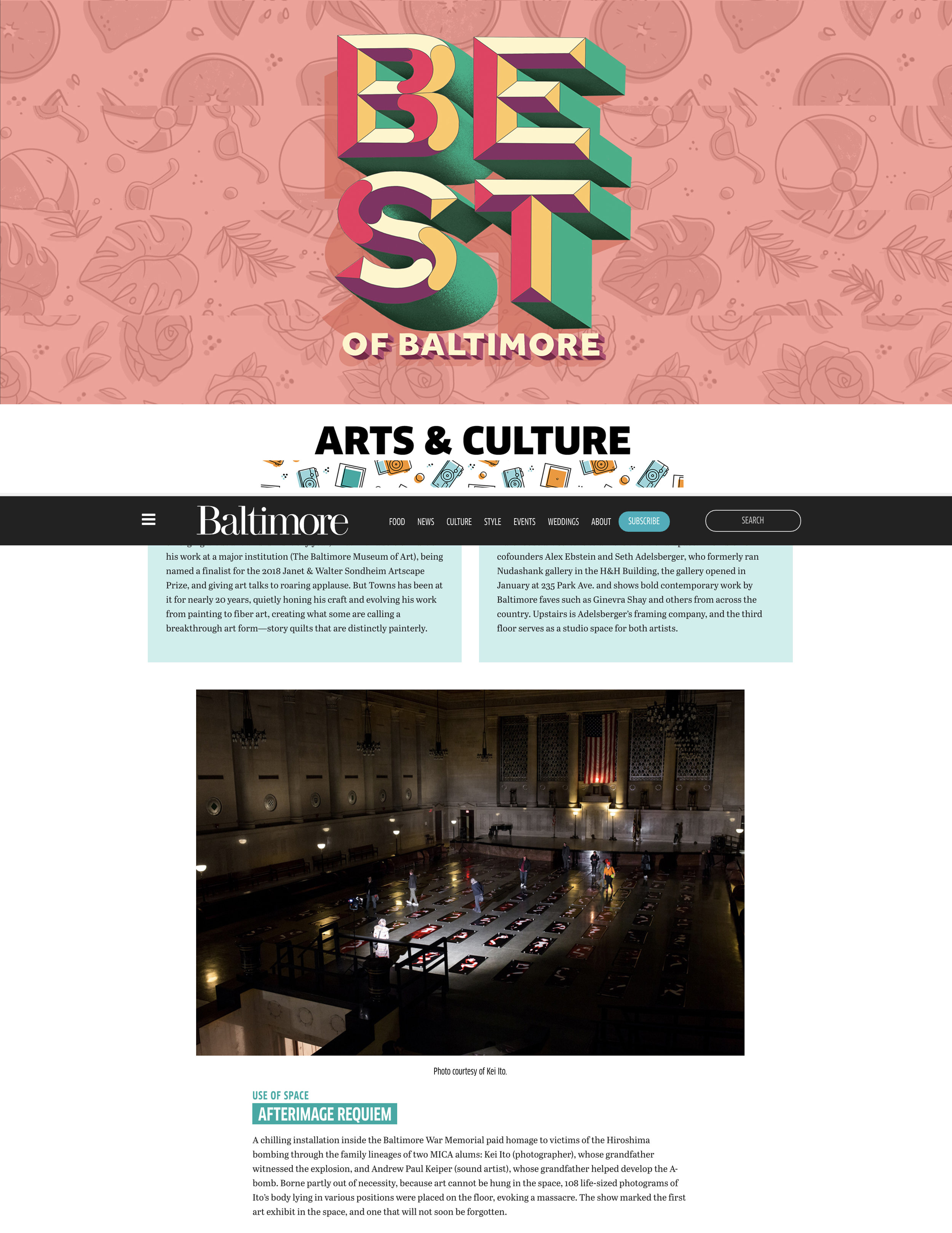 Article was published on 08/01/2018 https://www.baltimoremagazine.com/2018/8/6/best-of-baltimore-winners-restaurants-bars-museums-gyms-salons