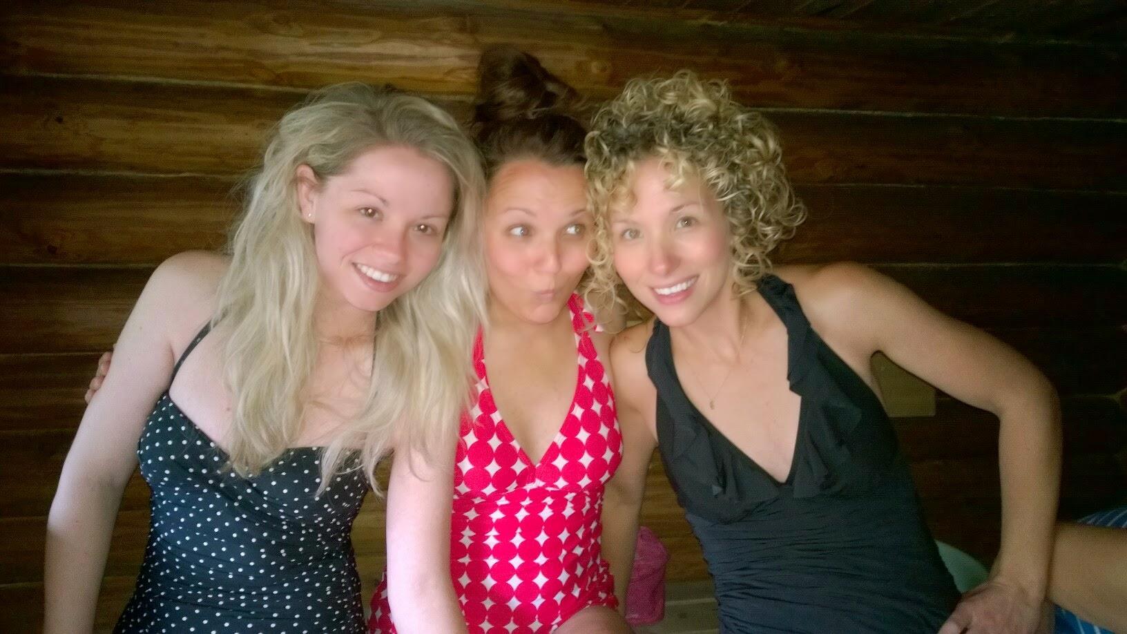 Chillin' in the sauna with my sisters. Don't mind the mane I'm rockin'. There's no electricity or plumbing there. But that's a post for another day.