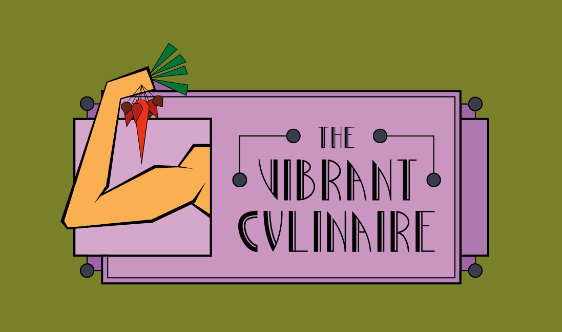 For The Vibrant Culinaire -- custom font and logo