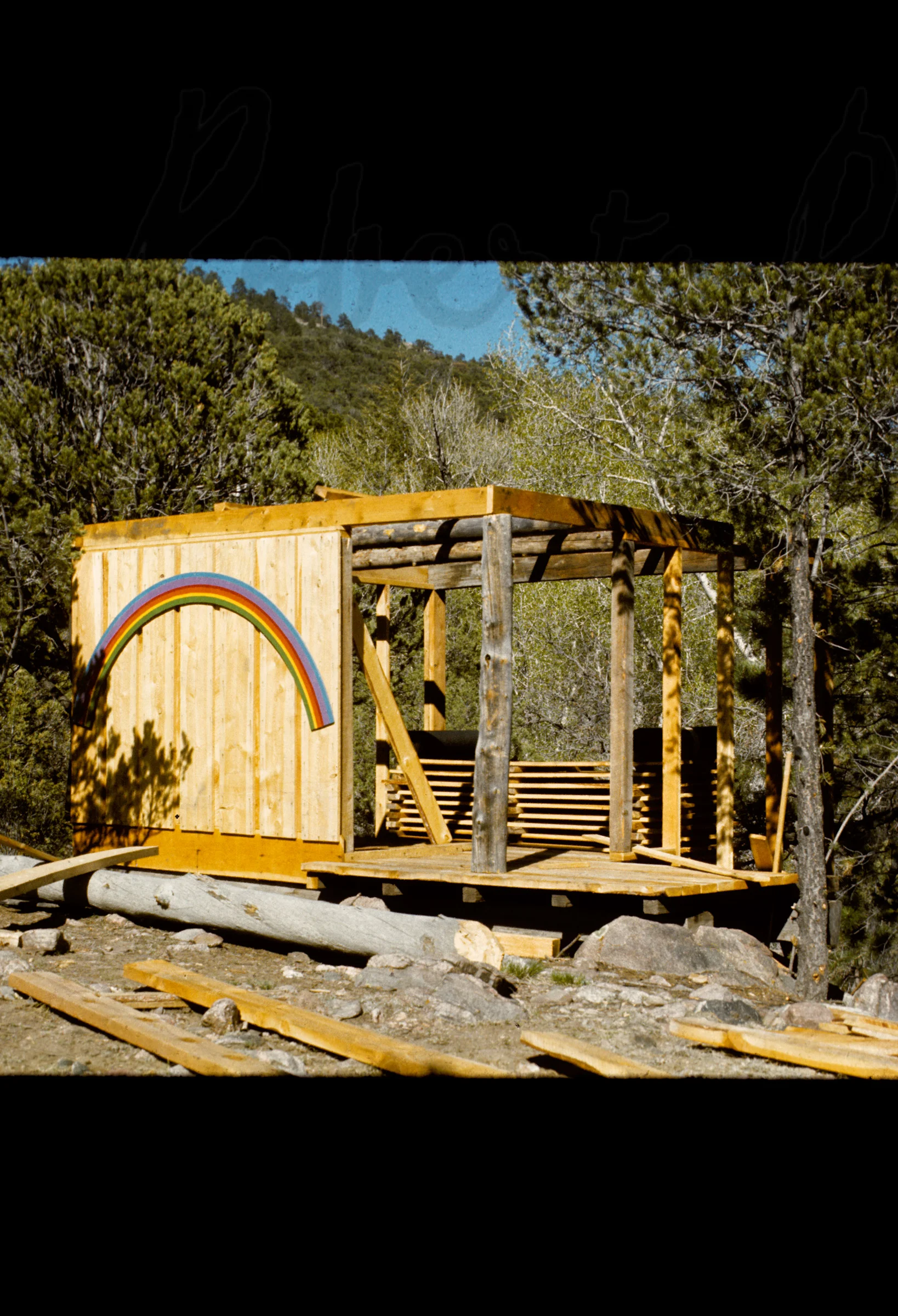 40-Steve's Bacholor Shack under construction, Libre, Summer 1972.jpg