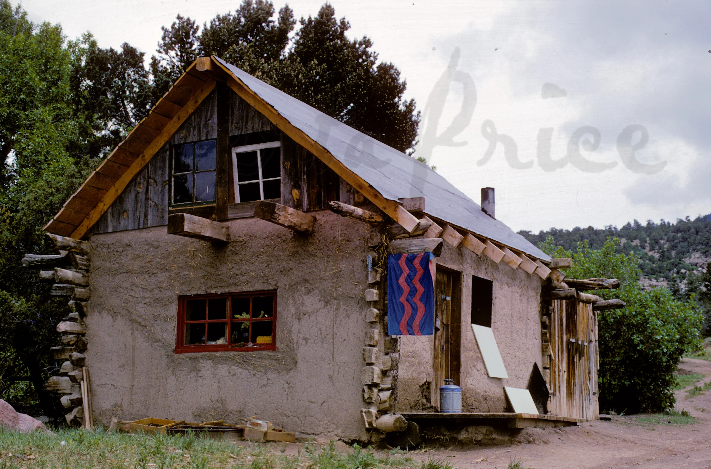 28-Old Adobe Building fixed up and used as shelter by first few couples building domes at Libre in 1968, then used by Pat and Steve while they built, Summer 1969.jpg