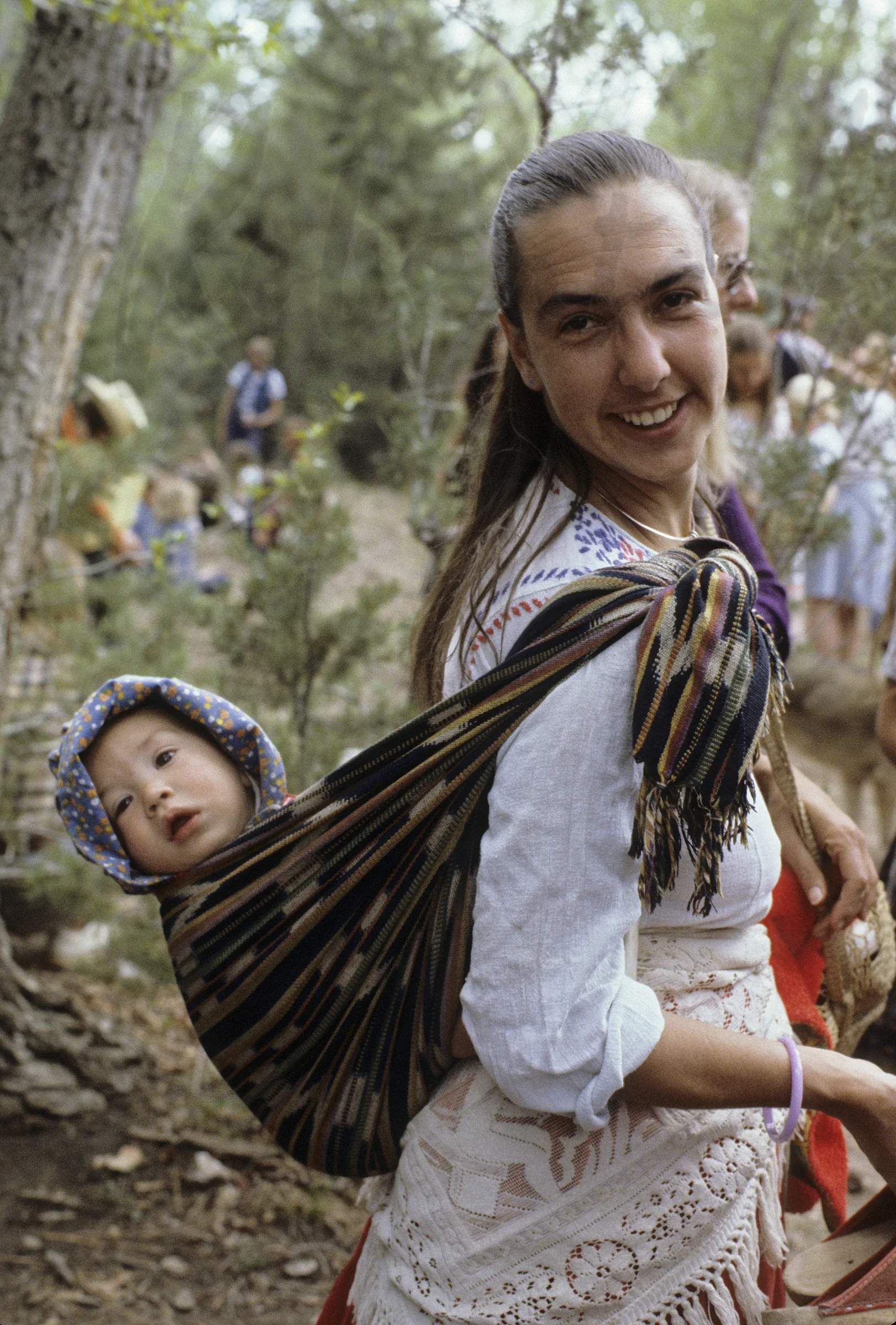 43-Annie and Baby at Libre Birthday Party, Summer 1977.jpg