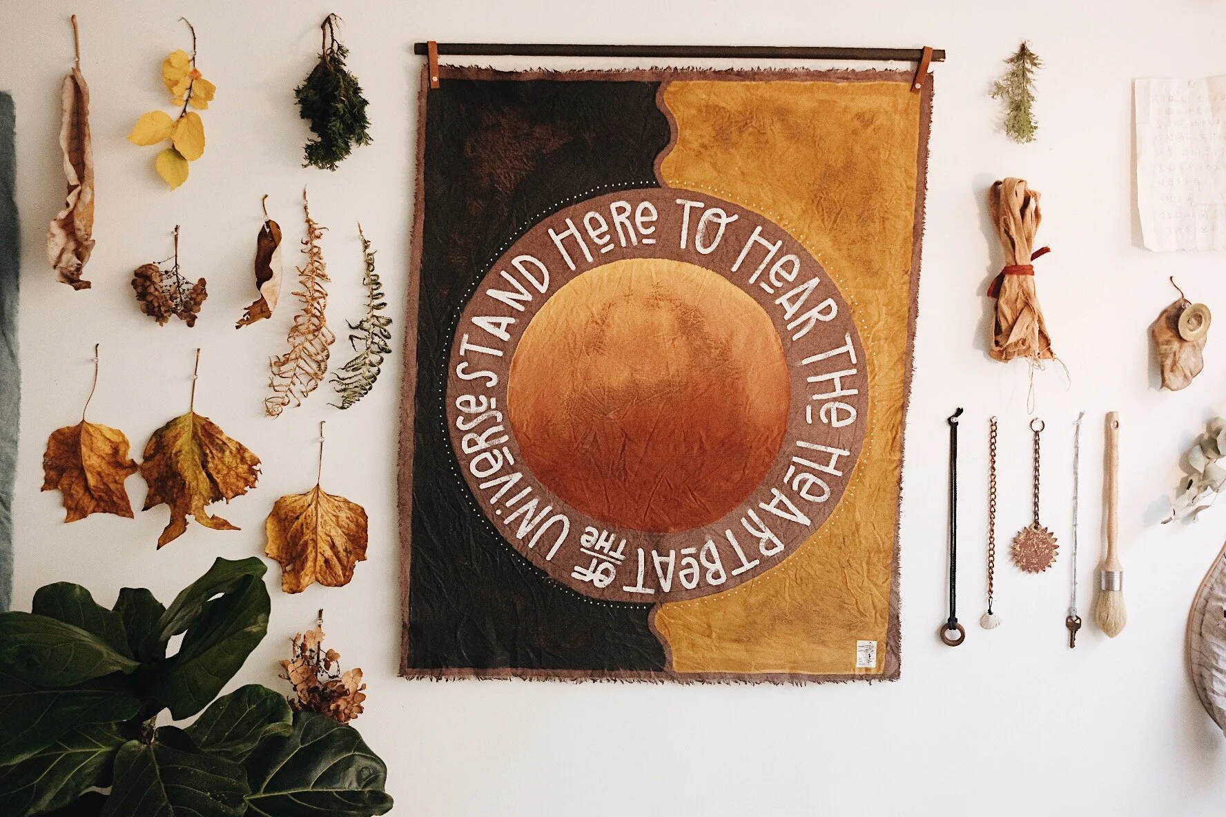 Stååånd Hééére (Clay &amp; Lilac) ::: Canvas Banner