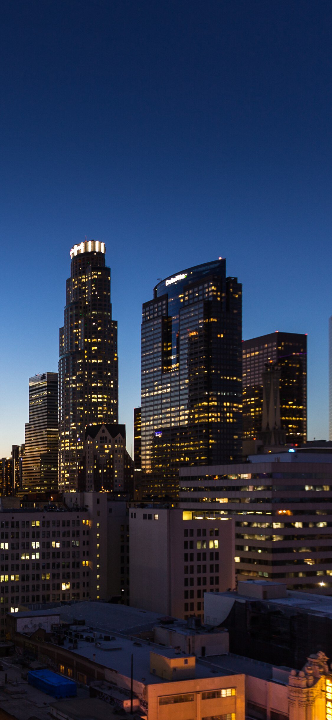 Los Angeles Skyline at night Wallpaper / Desktop Backgroun… | Flickr