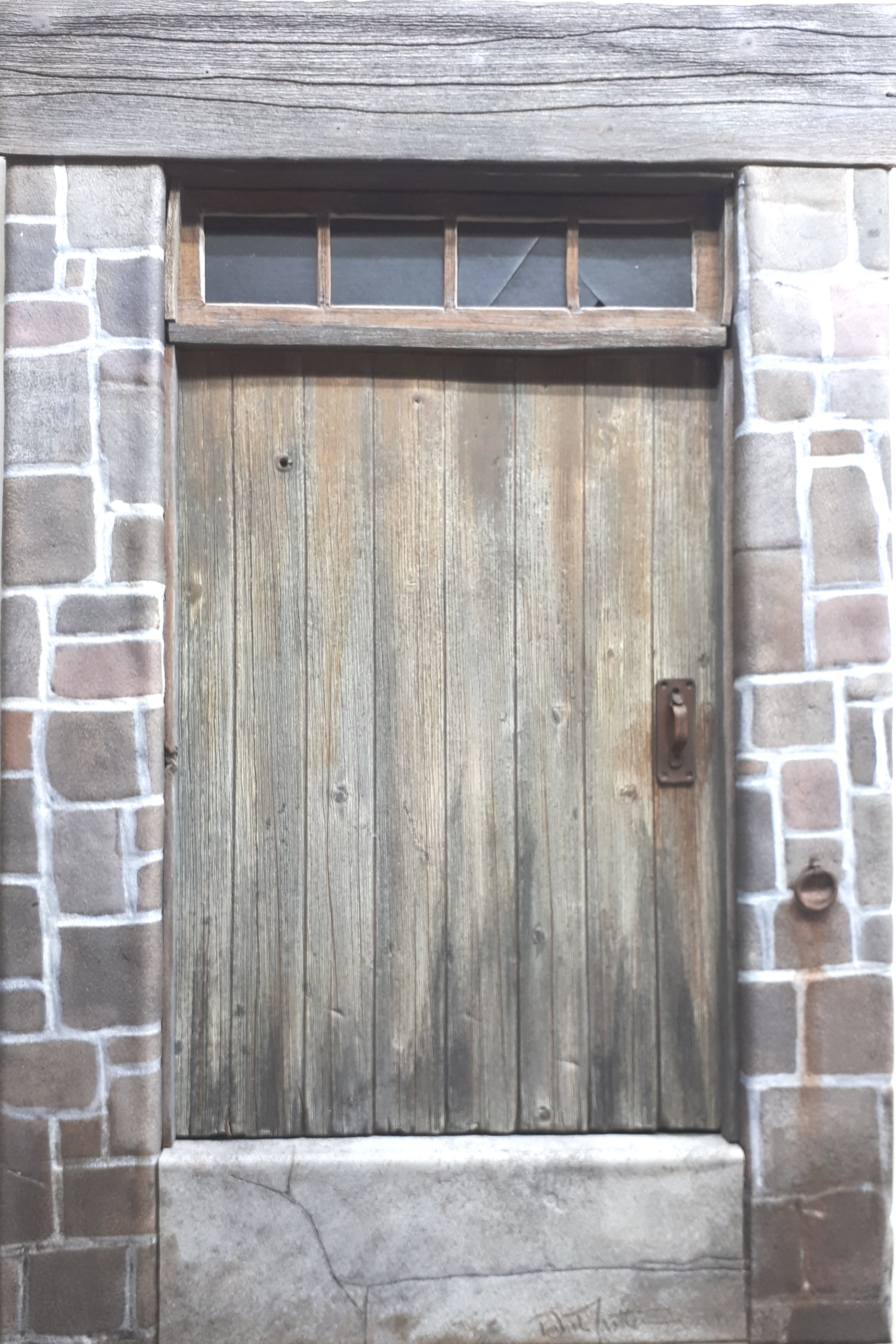 Stable Door with Cracked Glass (12" x 16"x 1") $ 595