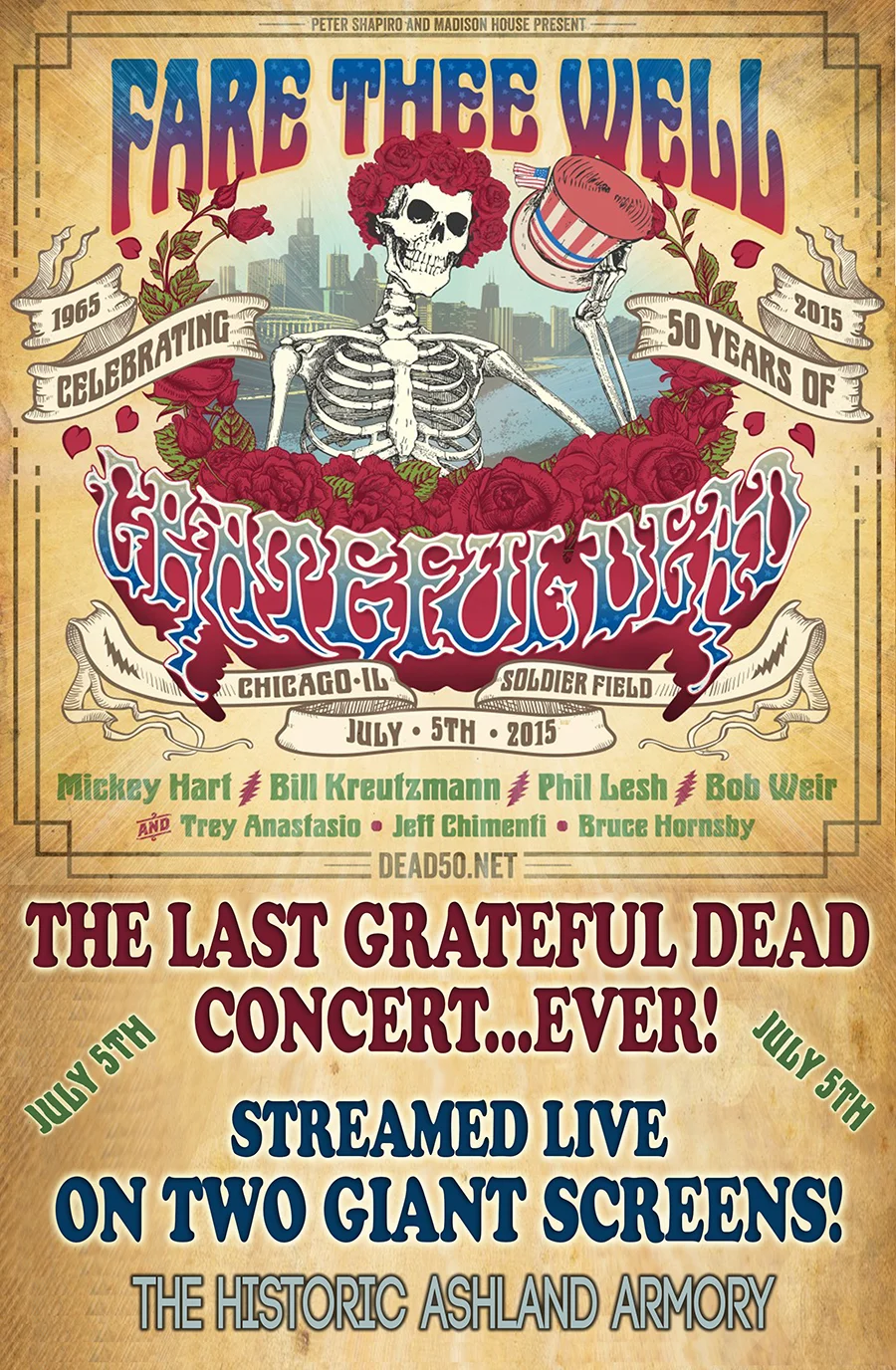 Fare Thee Well; Grateful Dead Concert: Live Streamed!