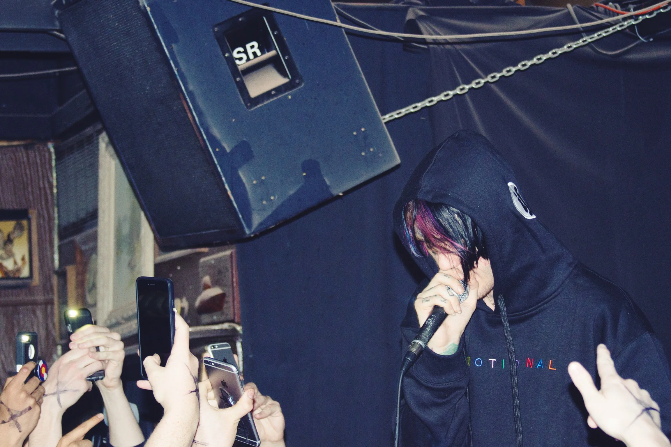 black emotional hoodie