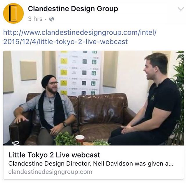 Thanks to Jock and team @littletokyotwo for inviting us to your live webcast earlier in the year to chat about @clandesigroup and @auxdesignschool - check link to interview in the bio #littletokyotwo #coworkingspace #productdesign #brisbanedesign