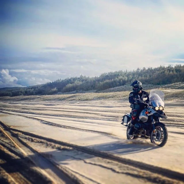 BMWs GSA burning up the beach towards Fraser Islands GSC - Great Sandy Cape! #somuchfun #mayday #bmwr1150gsadventure #fraserisland