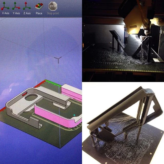 Sunday Design Hack | IPhone 5 Case:
S1: Download donor model - 5min
S2: Hack CAD the pen and card holder - 15min 
S3: 3D Print - 1Hr 09min 
S4: Clean support material off - 5mins 
S5: Populate and pocket - 30 sec 
#notquitepriceless #designhack #prod