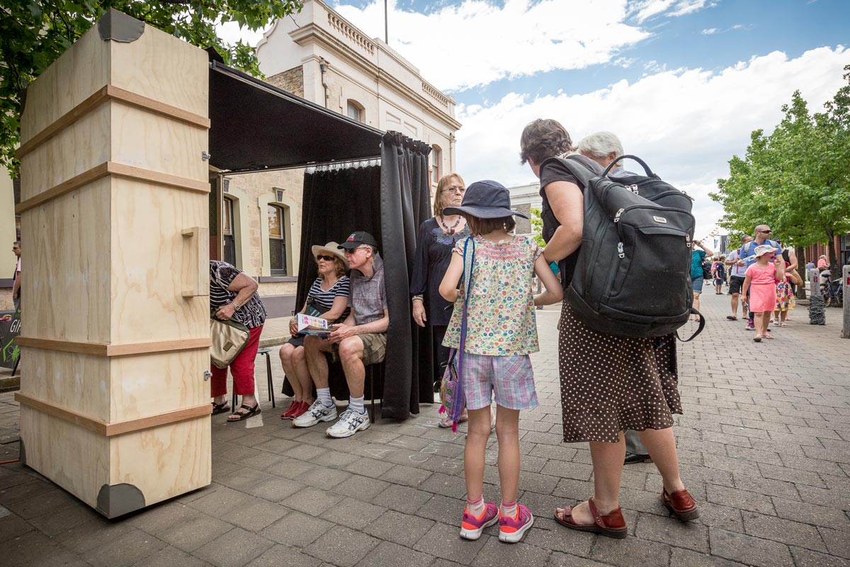 Suitcase Cinema at the Port Festival, photo: Sam Roberts