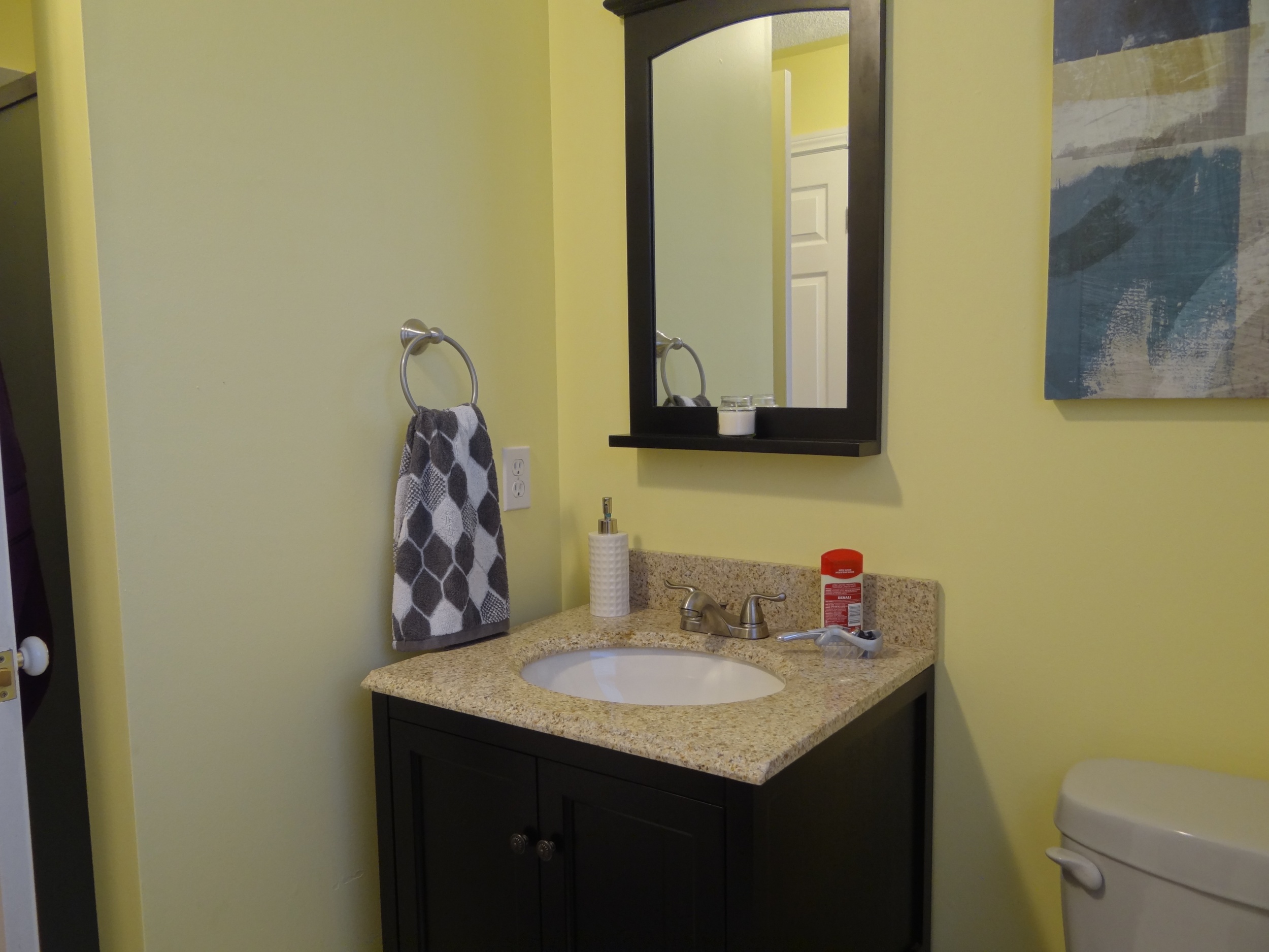 Lower level 3-pc bath with laundry