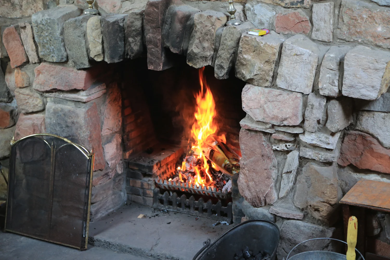 Cub Cottage fireplace