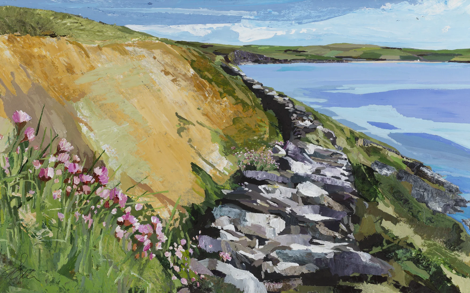 Looking Towards the Red Strand from Dundeady 60x78cm