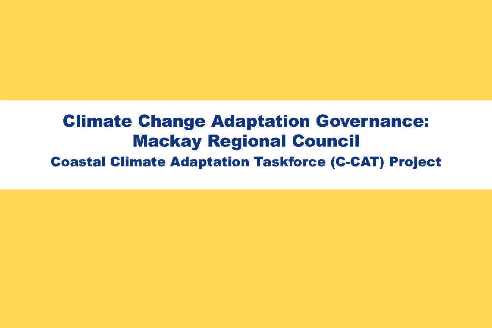 Climate Change Adaptation Governance - CCAT project
